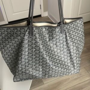Goyard gray tote bag